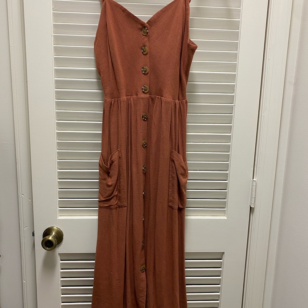 Midi button down dress